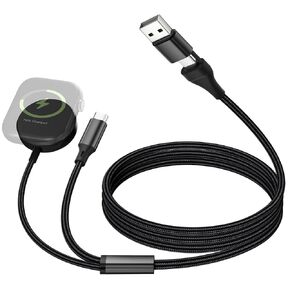 2-in-2 USB A/C to iWatch/USB C Multiple Portable Travel Charger Cable in Kuwait