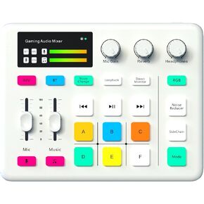 Tangxi Live Sound Card Audio Mixer, with Voice Changer (White) in Kuwait