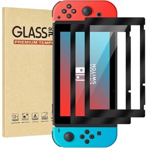 2-Pack Black Border Tempered Glass Screen Protector for Switch Model 2017 [6.2 Inch]，HD Clear, Anti Scratch, Anti-Fingerprint, Shatterproof，Bubble Free, 9H Hardness, Ultra Thin in Kuwait