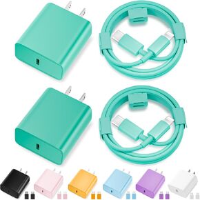 iPhone Charger Fast Charging,[MFi Certified] 2Pack 20W Type C Fast Charger Block with [10FT&6FT] USB C to Lightning Cable Compatible for iPhone 14/13/12/11 Pro Max/Xs Max/XR/X,iPad in Kuwait