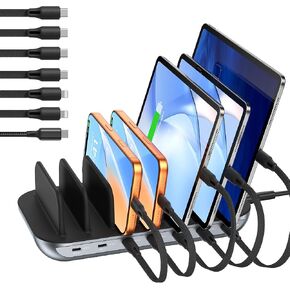 SooPii Premium 140W 7-Port USB C Charging Station for Multiple Device,Black in Kuwait