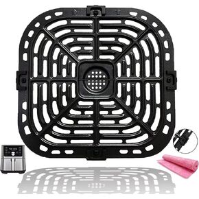 Air Fryer Replacement Tray for Instants Vortex Plus 6QT 5.7QT Air Fryers, Premium Double Layer Nonstick Coating Air Fryer Grate, Grill Bottom Plate Rack, Grill Pan for Instants Air Fryers in Saudi Arabia