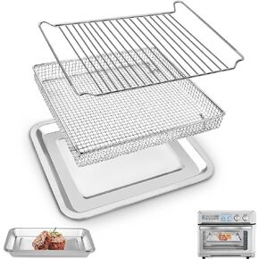 3 Pieces Baking Set for Cuisinart TOA-95 Air Fryer Toaster Oven, Air Fryer Basket Pan Rack for Oven Air Fryer Accessories, Dishwasher Safe in Saudi Arabia