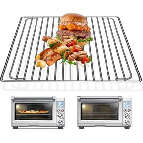Smart Oven Rack for Breville Air Fryer Countertop Oven BOV845BSS, 14''×11.6'' Stainless Steel Air Fryer Accessories Replacement Parts Roasting Steamer Grill Racks Baking Tray，Dishwasher safe in Saudi Arabia