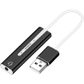USB 3.1 Sound Card External Audio Adapter with 7.1 Surround Sound, Aluminum Alloy Construction, Superior Reliability for Computer Mic and Earphone Plug-in in Saudi Arabia