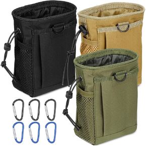 3 Pieces Dump Pouch, Drawstring Ammo Bag, Adjustable Utility Belt for Magazines, Outdoor Airsoft Hunting Gear in Kuwait