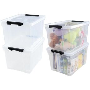 10 L Clear Plastic Storage Latch Box with Handle, 6-Pack in Kuwait