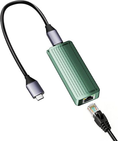 USB C to 10Gbps Ethernet Adapter, USB 3.2 Gen 2x2 Type-C to RJ45 10G LAN Network Dongle with Realtek RTL8159 Chip, Thunderbolt 3/4 Compatible for MacBook, Windows 11 Laptop, NAS, PC in Saudi Arabia
