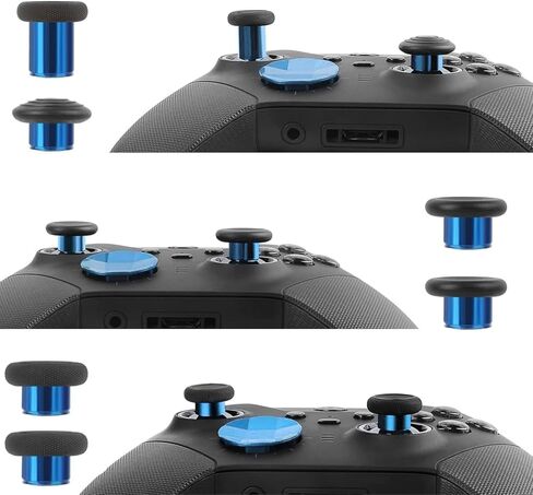 Metal Thumbsticks for Xbox Elite Series 2 Controller, 13 in 1 Replacement Parts 6 Magnetic Joysticks 4 Paddles 2 D-Pads 1 Tool for Xbox Elite Series 2 Core Controller (Blue) in Saudi Arabia
