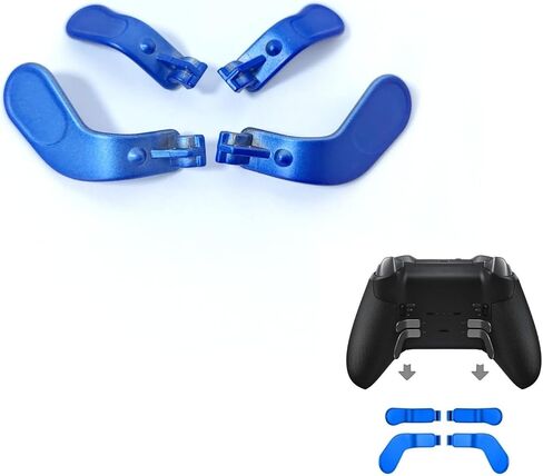 Metal Thumbsticks for Xbox Elite Series 2 Controller, 13 in 1 Replacement Parts 6 Magnetic Joysticks 4 Paddles 2 D-Pads 1 Tool for Xbox Elite Series 2 Core Controller (Blue) in Saudi Arabia