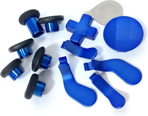 Metal Thumbsticks for Xbox Elite Series 2 Controller, 13 in 1 Replacement Parts 6 Magnetic Joysticks 4 Paddles 2 D-Pads 1 Tool for Xbox Elite Series 2 Core Controller (Blue) in Saudi Arabia