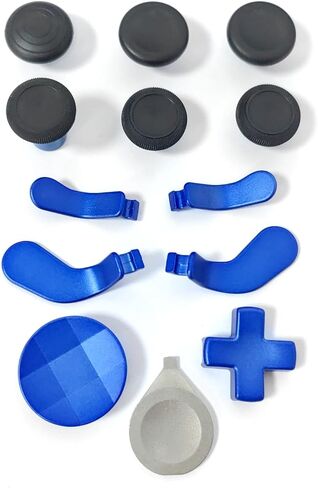 Metal Thumbsticks for Xbox Elite Series 2 Controller, 13 in 1 Replacement Parts 6 Magnetic Joysticks 4 Paddles 2 D-Pads 1 Tool for Xbox Elite Series 2 Core Controller (Blue) in Saudi Arabia
