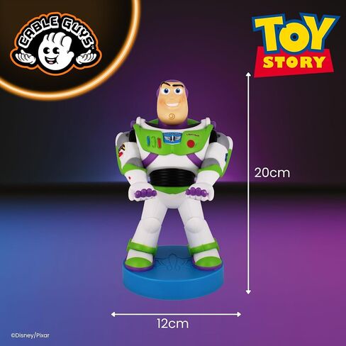 Cableguys Toy Story Buzz Lightyear Controller Holder & Phone Stand - Gaming Accessories for Room and Desk Setup, Holder Compatible with Xbox, PlayStation & Most Standard Game Controllers in Kuwait