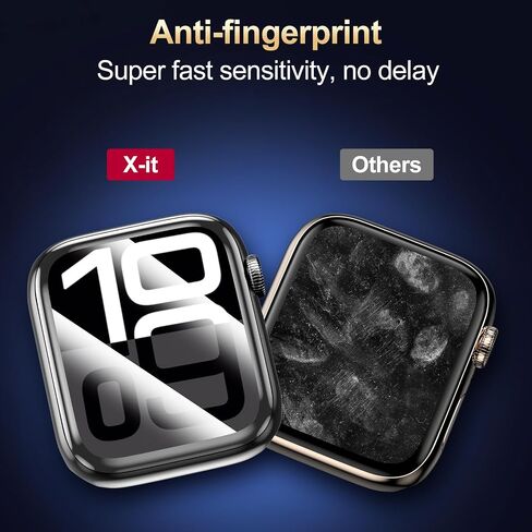 X-it for Apple Watch Series 11/10 42mm Screen Protector [Automatic Align Tech] Self-Healing,Flexible HD Transparent,Anti-Scratch,Bubble Free,Waterproof,Touch Sensitive [Non-Glass] 2 Packs in Kuwait