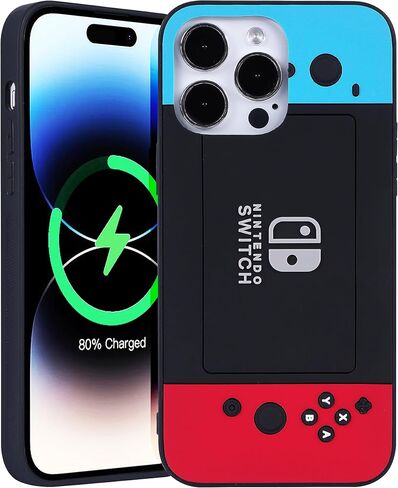 Designed for iPhone 15 Case for Boys Kids Men, 3D Cool Video Game Controller Button Type Personalized Full Body Full Camera Protection Protective Cover Soft Cute-Blue in Kuwait