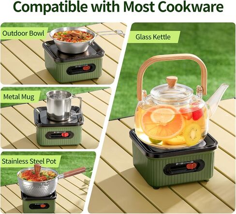 GEERTOP AMOS Electric Hot Pot, Portable 1.3L Multi-Cooker with Cookware Set in Kuwait