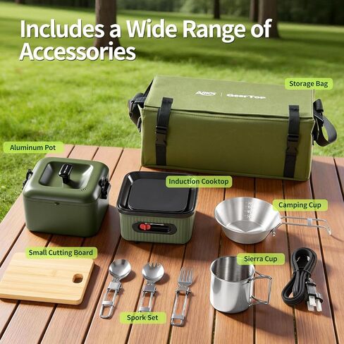 GEERTOP AMOS Electric Hot Pot, Portable 1.3L Multi-Cooker with Cookware Set in Kuwait