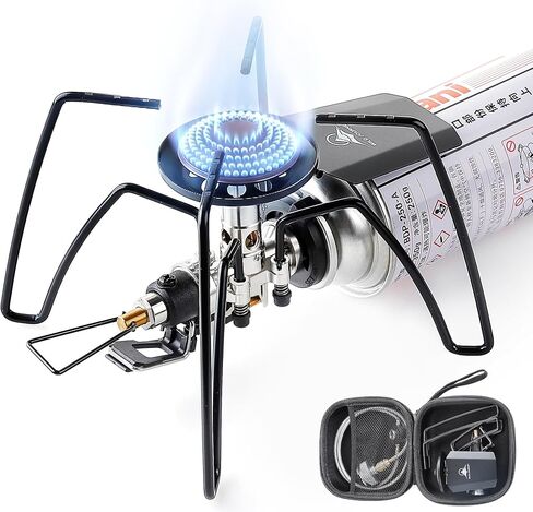 Ultralight Portable Backpacking Stove, Spider-Style 9900 BTU/hr Burner, Lightweight 0.77 lbs, Ideal for Camping, Outdoor Cooking & Emergency Use in Kuwait