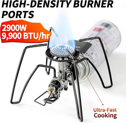Ultralight Portable Backpacking Stove, Spider-Style 9900 BTU/hr Burner, Lightweight 0.77 lbs, Ideal for Camping, Outdoor Cooking & Emergency Use in Kuwait