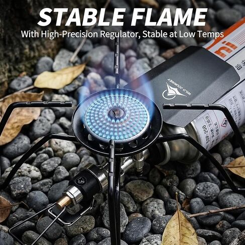Ultralight Portable Backpacking Stove, Spider-Style 9900 BTU/hr Burner, Lightweight 0.77 lbs, Ideal for Camping, Outdoor Cooking & Emergency Use in Kuwait