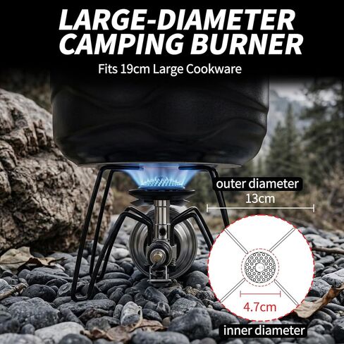 Ultralight Portable Backpacking Stove, Spider-Style 9900 BTU/hr Burner, Lightweight 0.77 lbs, Ideal for Camping, Outdoor Cooking & Emergency Use in Kuwait