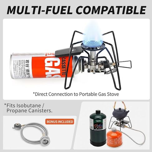 Ultralight Portable Backpacking Stove, Spider-Style 9900 BTU/hr Burner, Lightweight 0.77 lbs, Ideal for Camping, Outdoor Cooking & Emergency Use in Kuwait