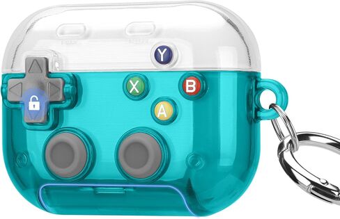 for AirPods 4 Case with Secure Lock Game Console Design, Clear Pink in Kuwait