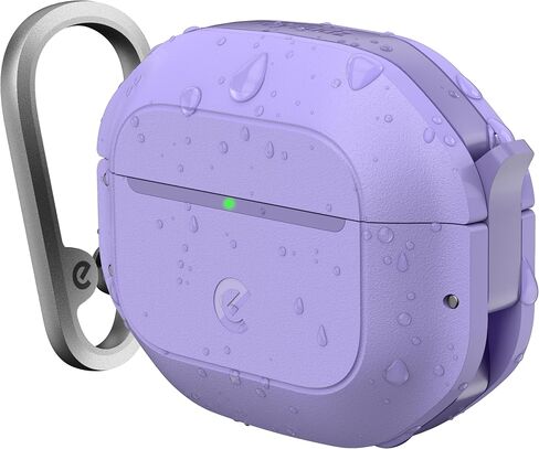 Keybudz for Waterproof AirPods 4 Case with Lock - IP68 Waterproof and Dust Proof, Shockproof Protector, Heavy Duty Rugged Protection, Drop Proof Hard Cover for AirPods 4th Gen (Carbon Black) in Kuwait