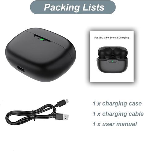 Charging Case for JBL Vibe Beam 2, Replacement Charger Case Cover Dock for JBL Vibe Beam 2nd Generation Earbuds in Kuwait