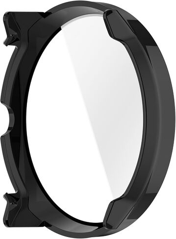 Disscool Full Coverage Case with Screen Protector Compatible with Suunto Race 2 PC and Real Glass Protective Case Cover Smart Watch Accessories(Black) in Kuwait