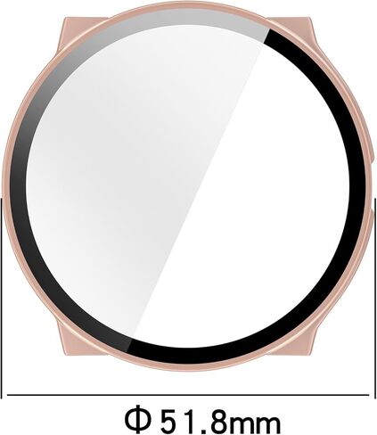 Disscool Full Coverage Case with Screen Protector Compatible with Suunto Race 2 PC and Real Glass Protective Case Cover Smart Watch Accessories(Black) in Kuwait