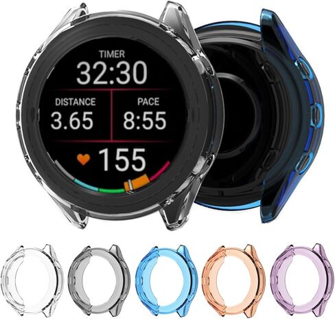 Fit for Garmin Forerunner 170/170 Music Protective Case ，Flexible TPU Protector Case Cover Bumper Sleeve Shell Accessories Fit for Garmin Forerunner 170 Smartwatch,5 Packs (5PCS) in Saudi Arabia
