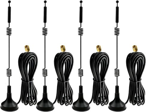 Dual Band WiFi 9dBi Antenna 2.4/5/5.8GHz RP-SMA Male Magnetic Base 2-Pack in Kuwait