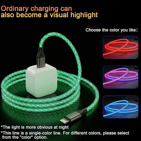 Light Up USB-A to Lightning Cable Charger Cord for iPhone in Saudi Arabia