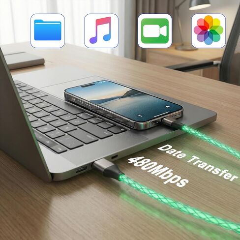 Light Up USB-A to Lightning Cable Charger Cord for iPhone in Saudi Arabia