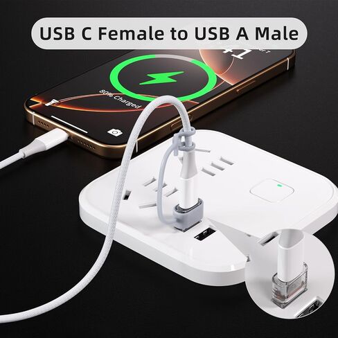 4 Pack Lightning to USB C Adapter for iPhone 15/16 Pro/16 Pro Max/Plus,Samsung S24,iPad Air,Nintendo Switch,Fast Charging&Data Transfer (USB C to USB Adapter) in Kuwait
