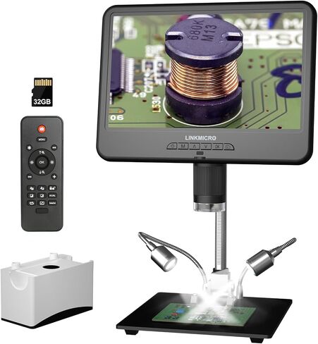LM210 10.1'' Digital Microscope Magnifier Full Silver Coins View in Kuwait