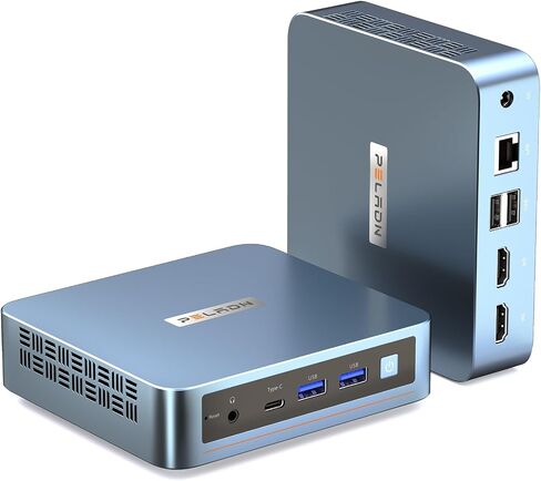 PELADN Mini PC,Twin Lake N150,16GB DDR4/512GB SSD,Type-C/Dual HD,Mini Desktop Computer,WiFi5 4K/60Hz Triple-Display USB3.2/BT4.2 Mini Computers in Saudi Arabia
