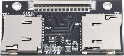 Dual Micro SD Card Adapter, PCB Double Storage Card to CE ZIF SSD Converter Adapter for Laptops and Gaming Consoles & Industrial Equipment, Stable Performance, Black in Kuwait