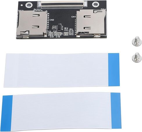 Dual Micro SD Card Adapter, PCB Double Storage Card to CE ZIF SSD Converter Adapter for Laptops and Gaming Consoles & Industrial Equipment, Stable Performance, Black in Kuwait