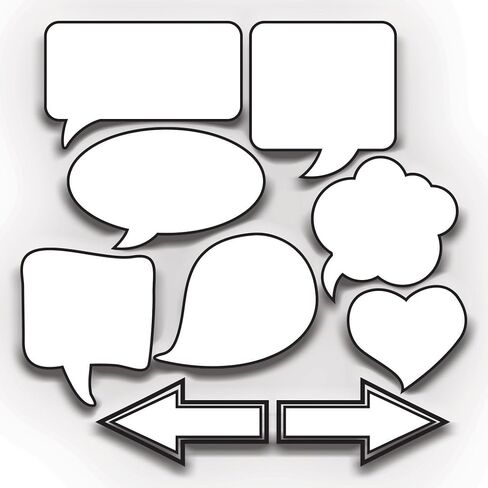 VictoryStore Photo Booth Props - Wedding Speech Bubble Decorations, Set of 9 Bubbles & 2 Arrows, Corrugated Plastic with 9 Stakes in Saudi Arabia
