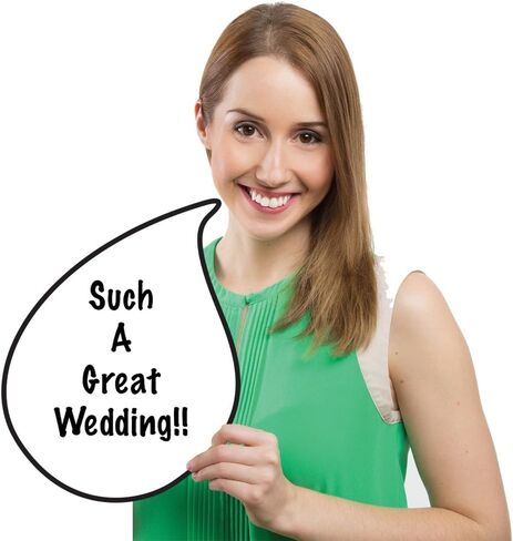 VictoryStore Photo Booth Props - Wedding Speech Bubble Decorations, Set of 9 Bubbles & 2 Arrows, Corrugated Plastic with 9 Stakes in Saudi Arabia