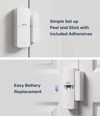 WiFi Home Security System, 10-Piece Wireless Alarm Kit with Door Sensors in Kuwait