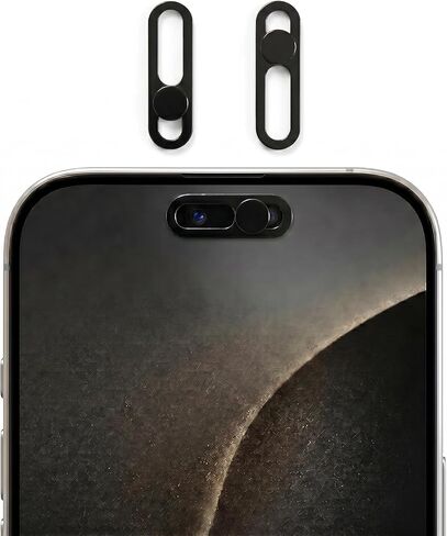 Front Camera Cover for iPhone 17/17 Air / 17 Pro / 17 Pro Max — Ultra-Thin Webcam Privacy Slide, Strong Adhesive, Face ID Friendly, No Residue — 2 Pack Black in Kuwait