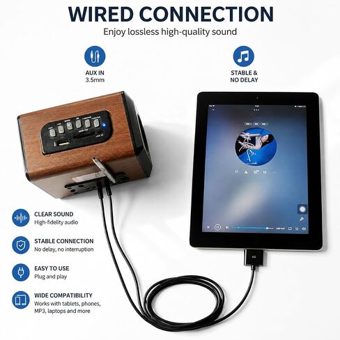 30-Pin Dock Connector to 3.5mm, 5FT 30Pin to 3.5mm Aux Input Converter in Kuwait