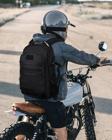 Waterproof Tactical Backpack for Men Women, 35L Military Work Backpack with Molle System & Sturdy Handle, Army Assault Bag Rucksack for Outdoor Working Hiking, Black in Kuwait