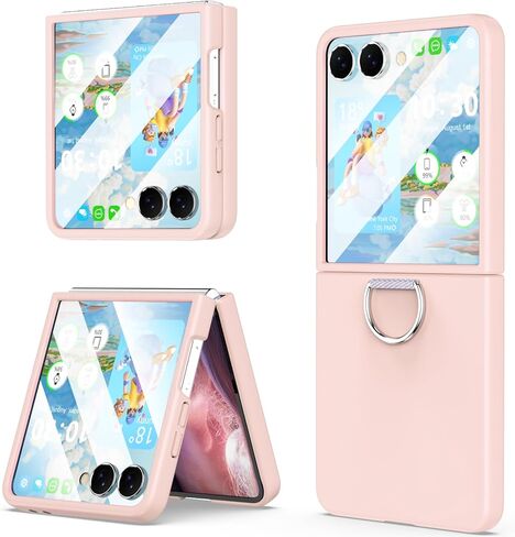 for Samsung Galaxy Z Flip 8 Case Ring Shockproof Protective Cover Flip Z 8 Phone Case for Galaxy Z Flip 8 5G 2026 - Black in Saudi Arabia