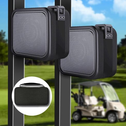 2-Pack Golf Cart Speakers with Storage Case, IPX7 Magnetic Golf Speaker 15H Playtime, 20W Stereo Sound Magnetic Bluetooth Speaker for Golf Cart, Golf Gifts for Men in Saudi Arabia