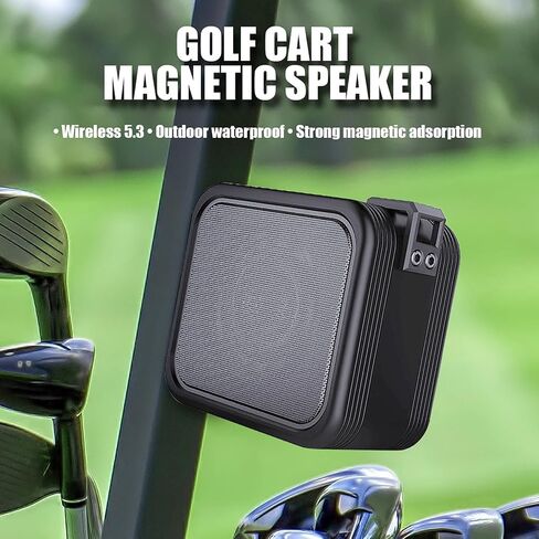 2-Pack Golf Cart Speakers with Storage Case, IPX7 Magnetic Golf Speaker 15H Playtime, 20W Stereo Sound Magnetic Bluetooth Speaker for Golf Cart, Golf Gifts for Men in Saudi Arabia