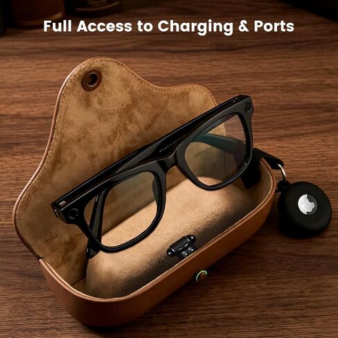 Compatible with AirTag for Ray-Ban Meta Wayfarer Glasses Charging Case in Kuwait